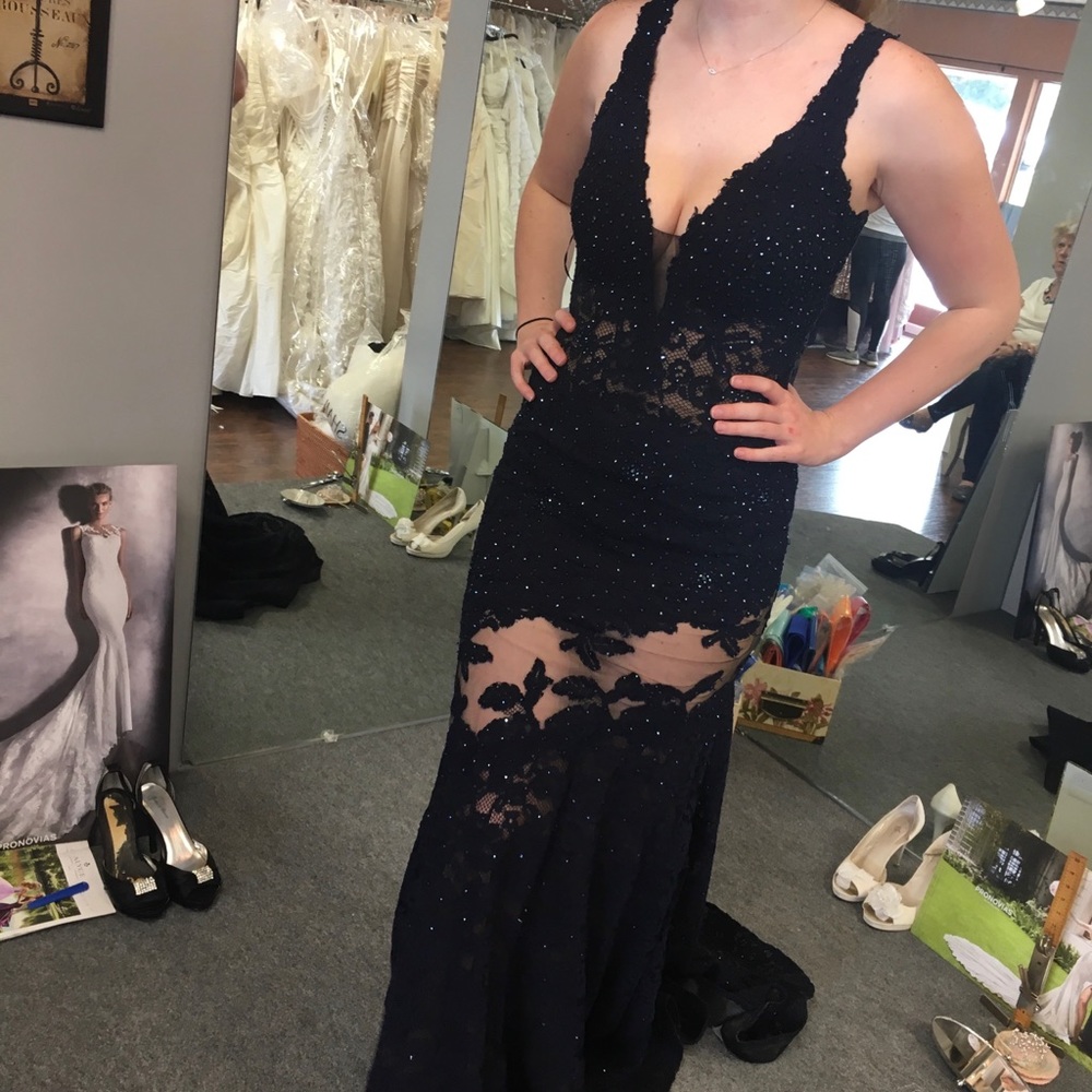 COPY - Navy Blue Jovani Prom dress